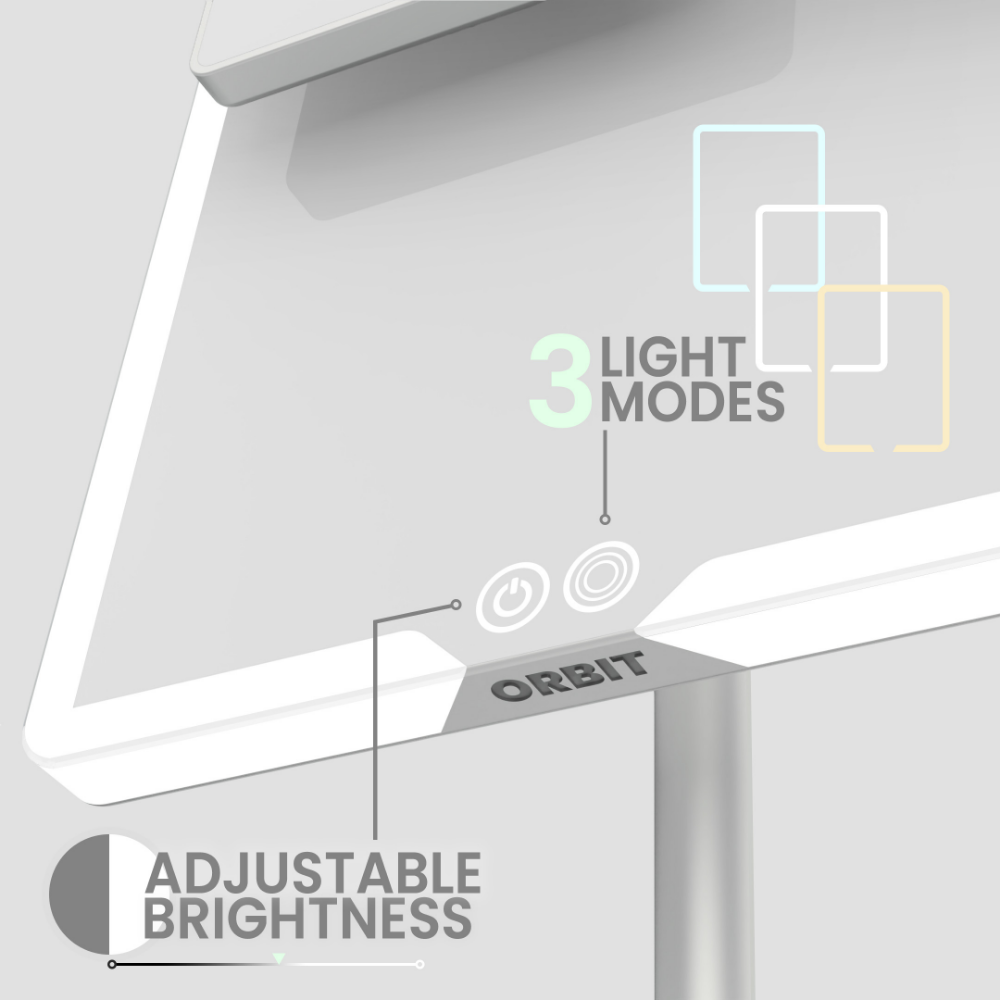 Luna London Orbit Mirror Chalk Grey