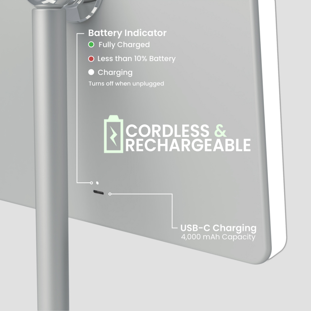 Luna London Orbit Mirror Chalk Grey