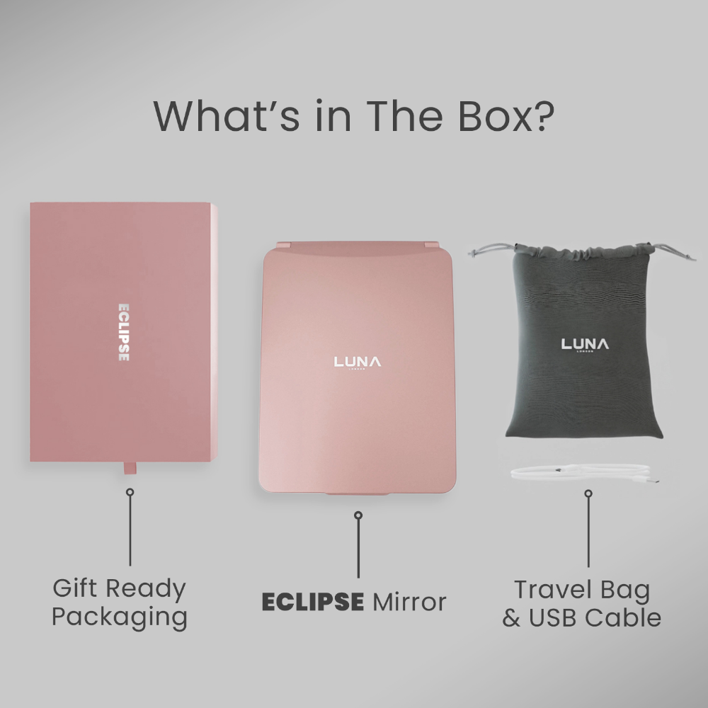 Luna London Eclipse Travel Mirror Rose Gold