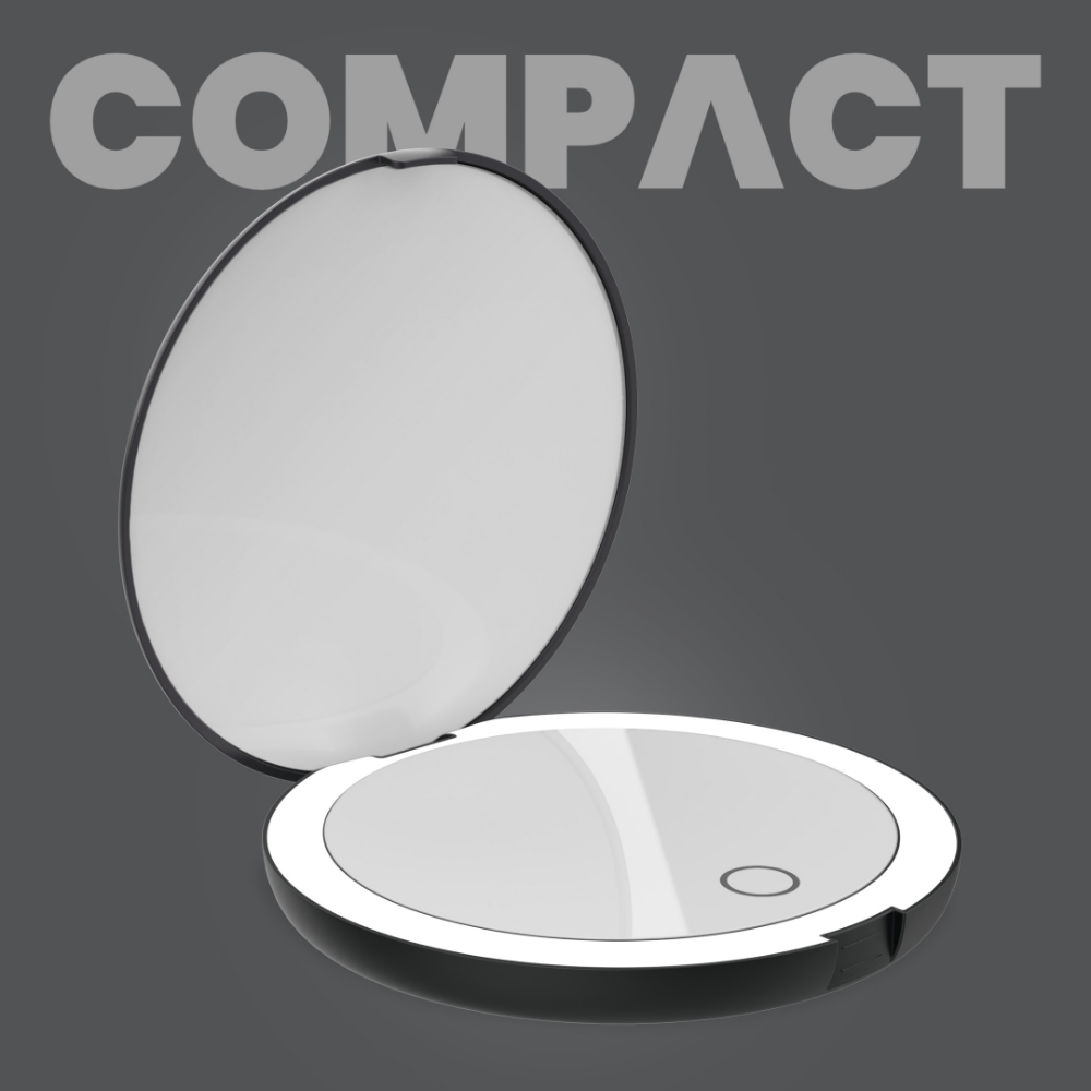 Luna London Compact Mirror Matte Black