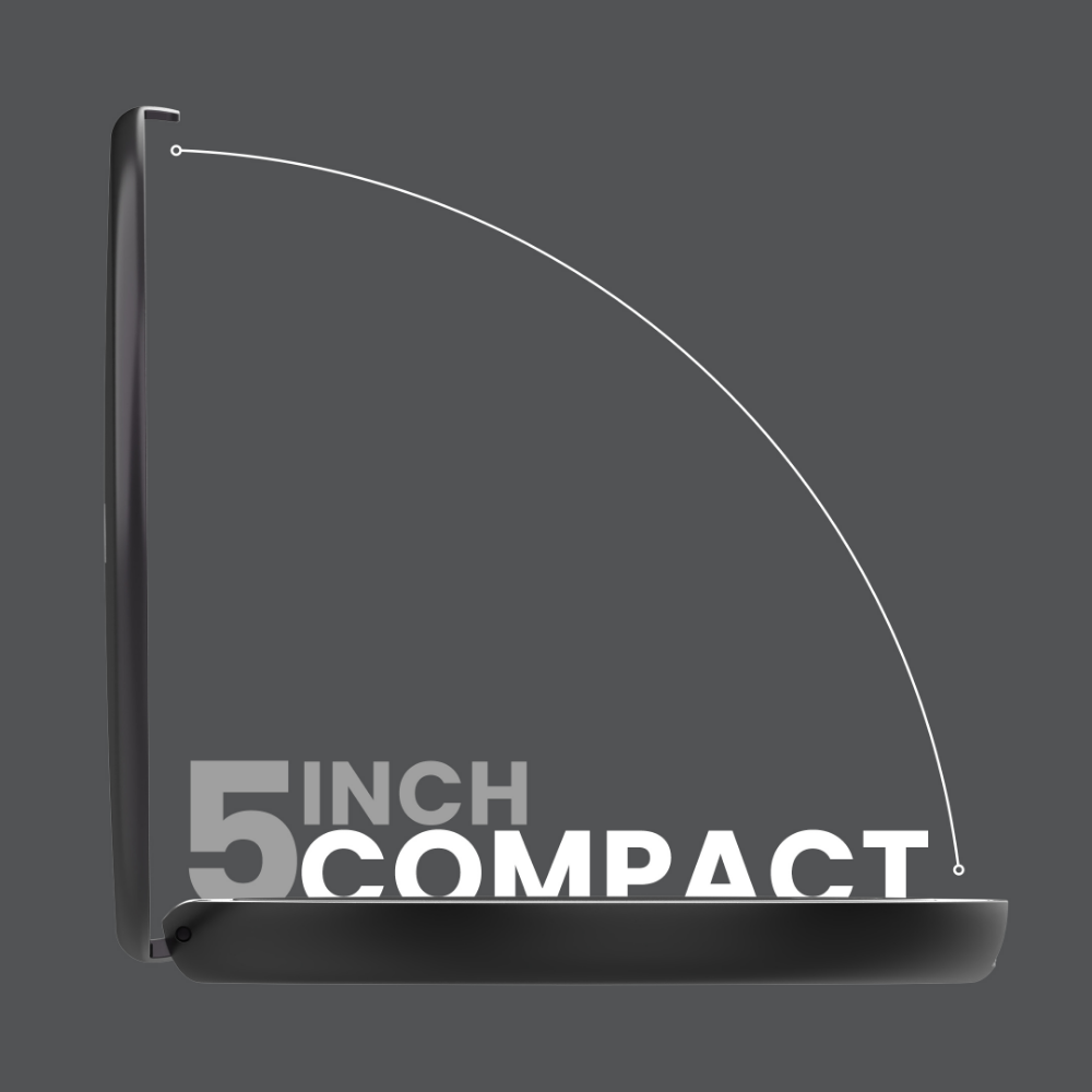 Luna London Compact Mirror Matte Black