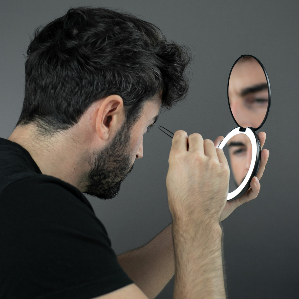 Luna London Compact Mirror Matte Black