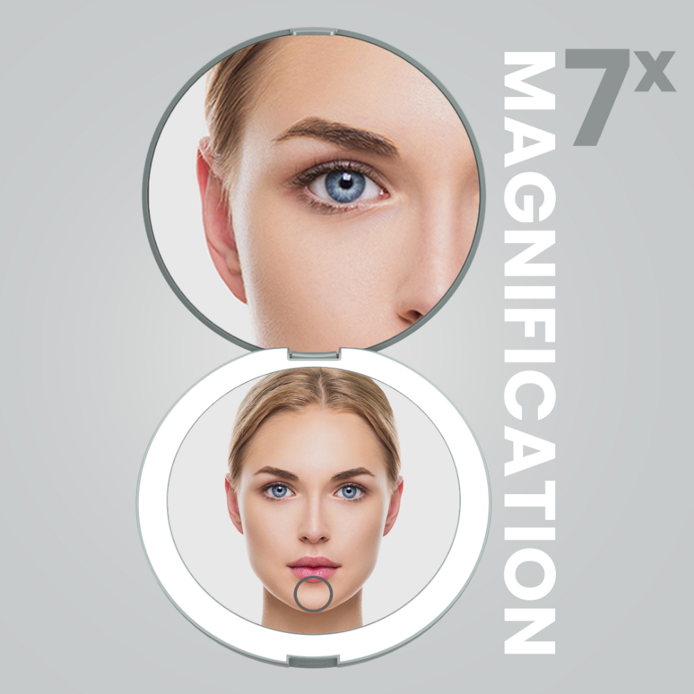 Luna London Compact Mirror Chalk Grey