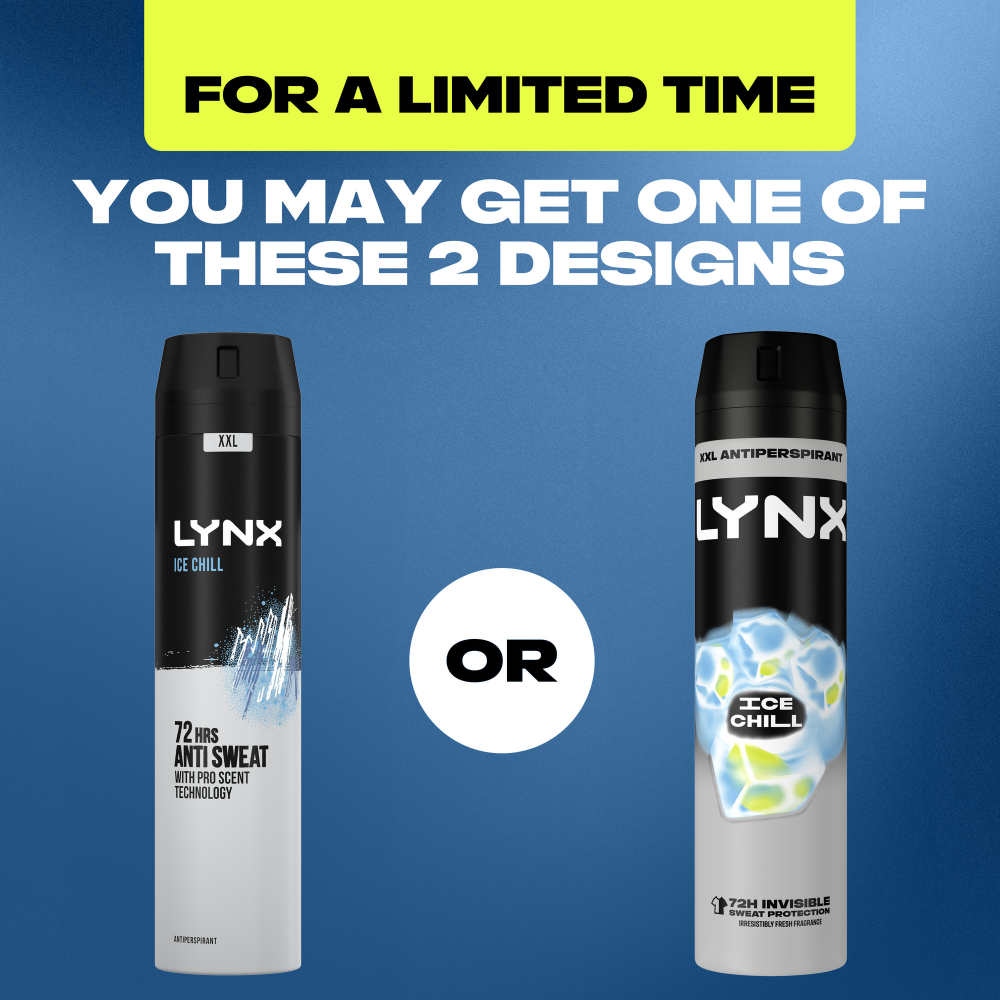 Lynx XXL Ice Chill 72h Iced Mint & Lemon Anti-Perspirant Deodorant Spray 250ml