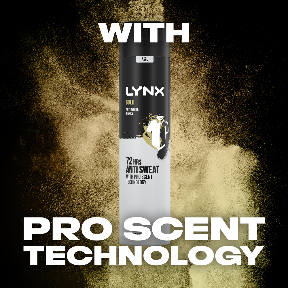 Lynx XXL Gold 72h Oudwood & Fresh Vanilla Anti-Perspirant Deodorant Body Spray 250ml