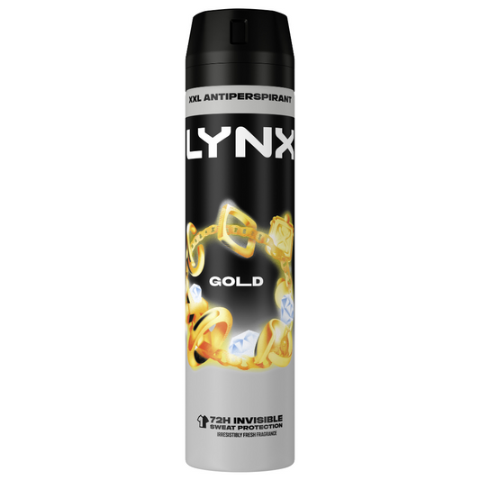 Lynx XXL Gold 72h Oudwood & Fresh Vanilla Anti-Perspirant Deodorant Body Spray 250ml