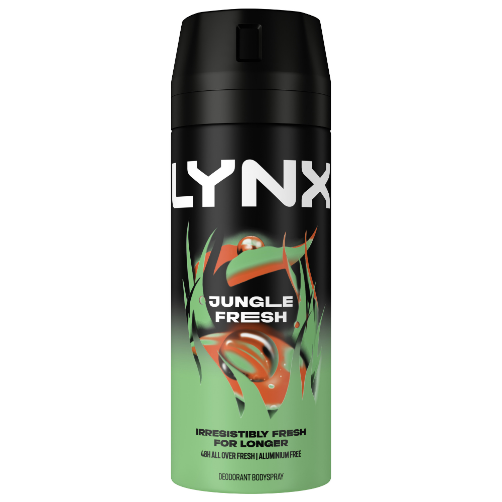 Lynx Jungle Fresh 48h Palm Leaves & Amber Deodorant Body Spray 150ml