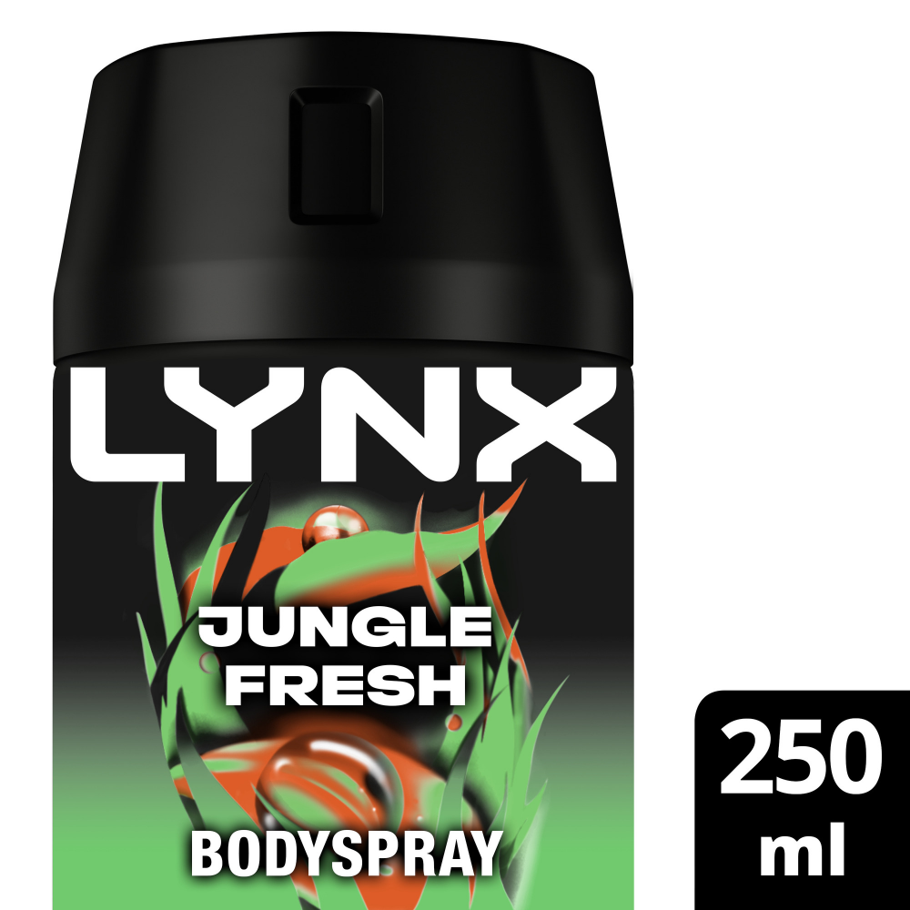 Lynx XXL Jungle Fresh 48h Palm Leaves & Amber Deodorant Body Spray 250ml