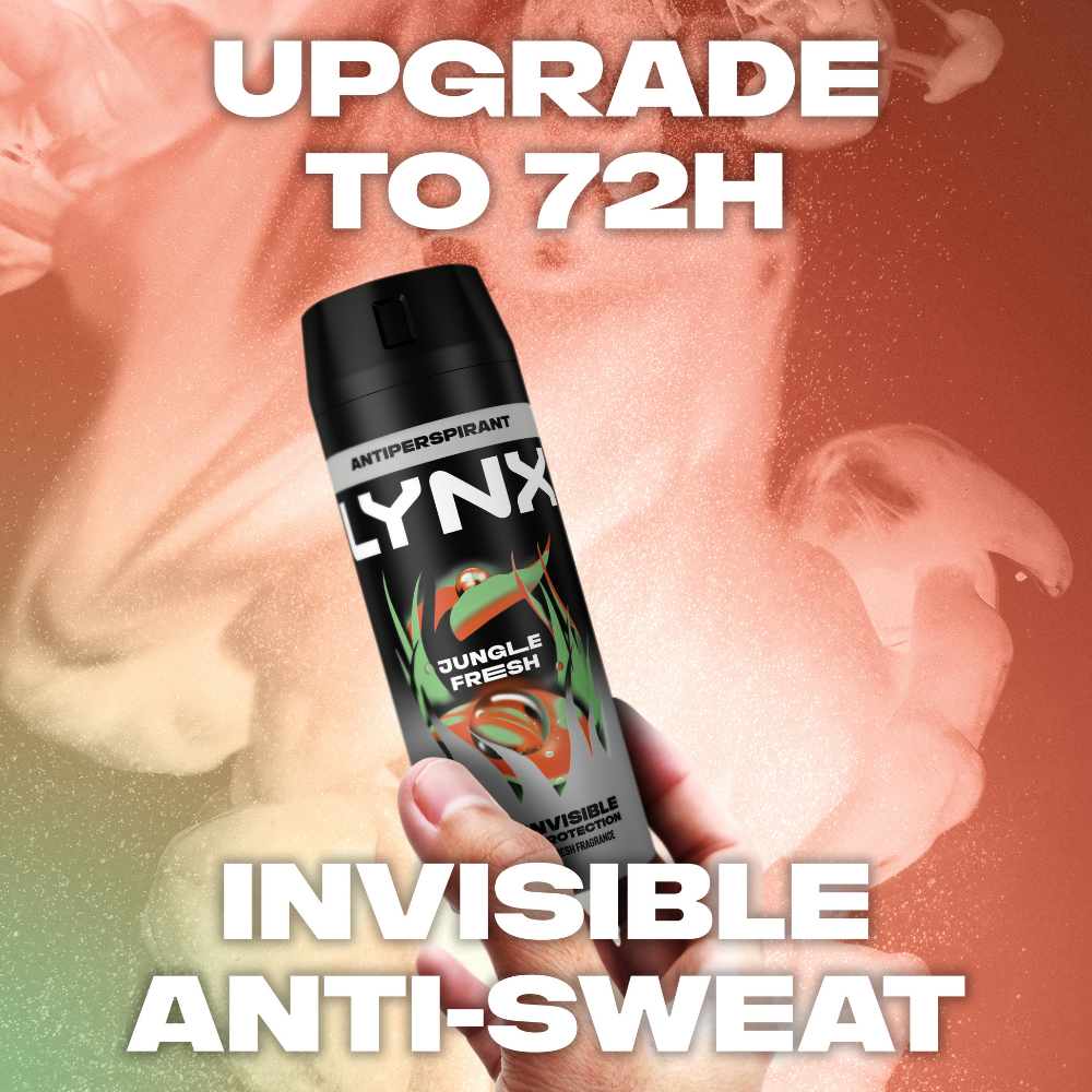 Lynx Jungle Fresh 72h Palm Leaves & Amber Anti-Perspirant Deodorant Spray 250ml