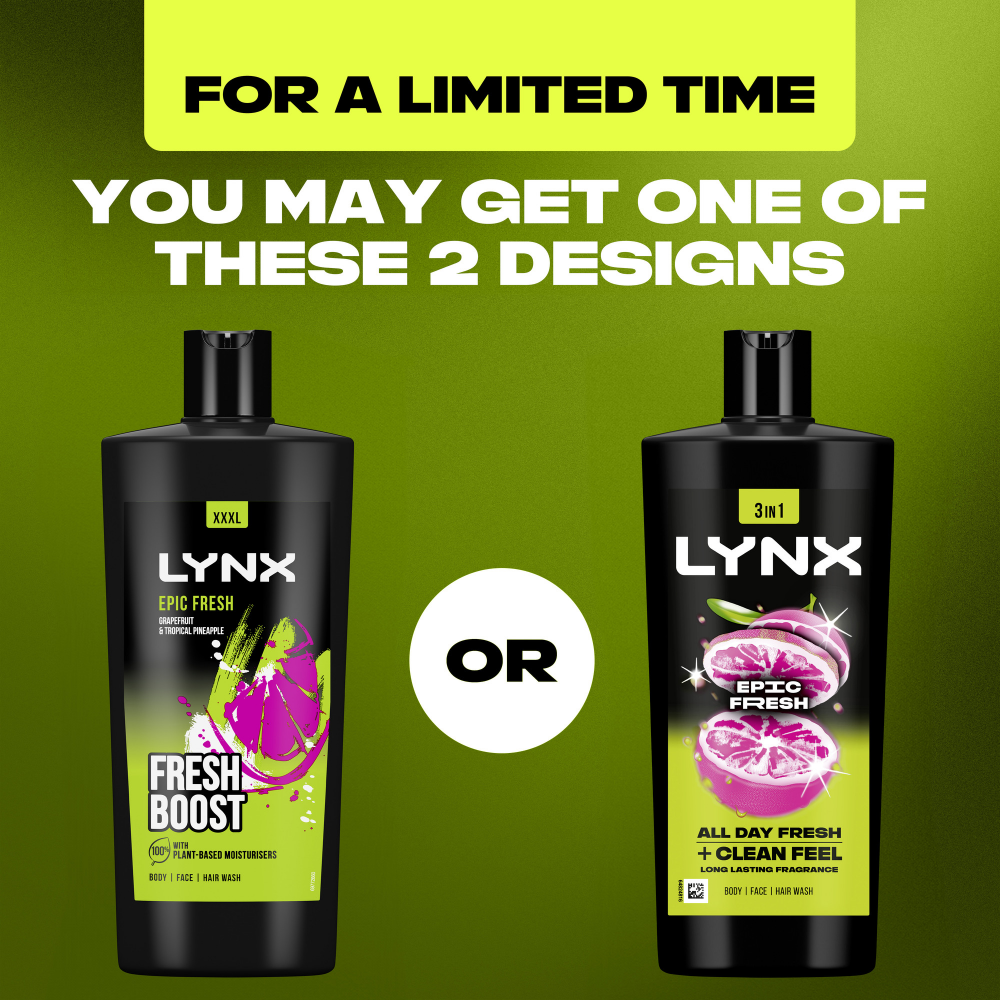 Lynx XXXL 3 In 1 Epic Fresh Shower Gel 700ml