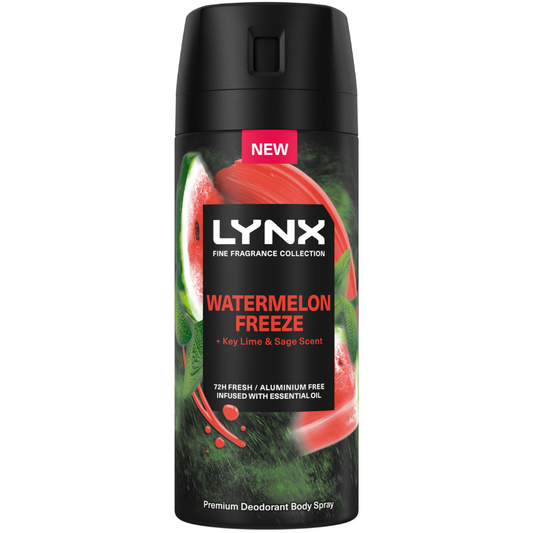 Lynx Fine Fragrance 72h Watermelon Freeze Key Lime & Sage Premium Deodorant Body Spray 150ml