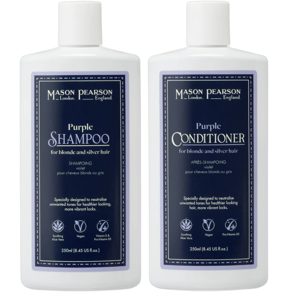 Mason Pearson Purple Shampoo & Conditioner Twin for Blonde & Silver Hair 2 x 250ml