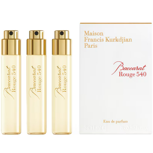 Maison Francis Kurkdjian Baccarat Rouge 540 Eau De Parfum Refill Set 3 x 11ml