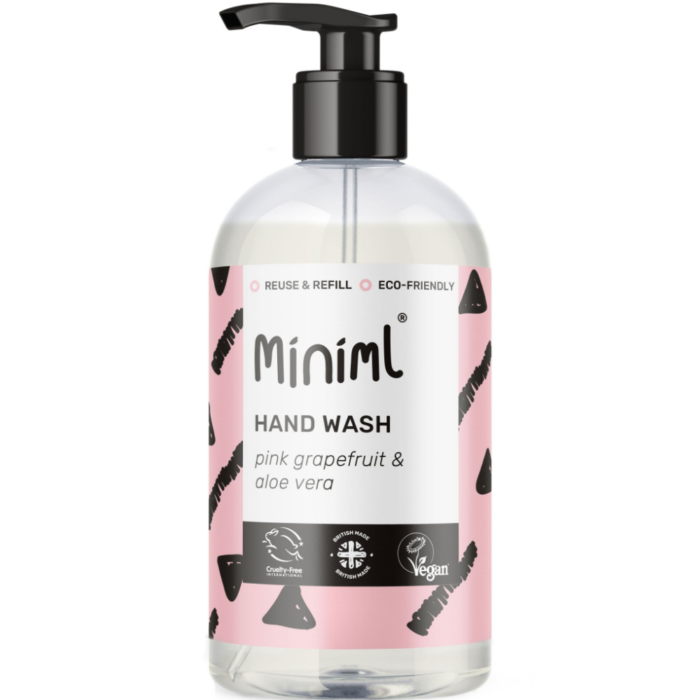 Miniml Eco-Friendly Hand Wash Pink Grapefruit & Aloe Vera 500ml Plastic Pump