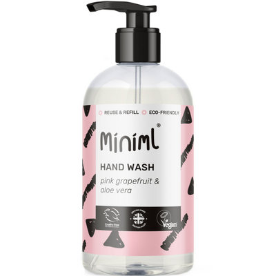 Miniml Eco-Friendly Hand Wash Pink Grapefruit & Aloe Vera 500ml Plastic Pump