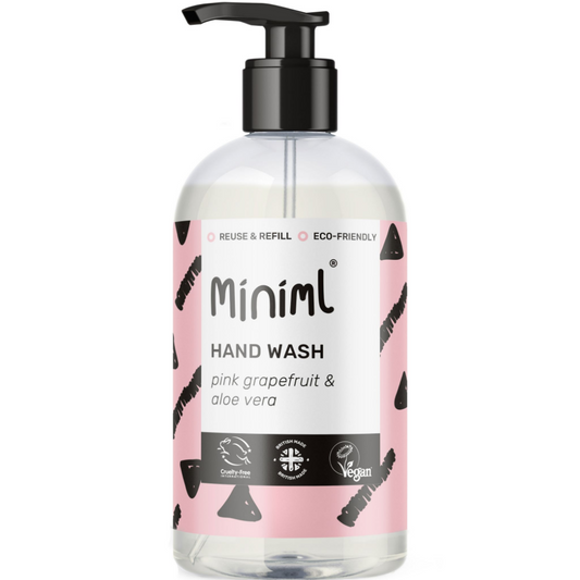 Miniml Eco-Friendly Hand Wash Pink Grapefruit & Aloe Vera 500ml Plastic Pump