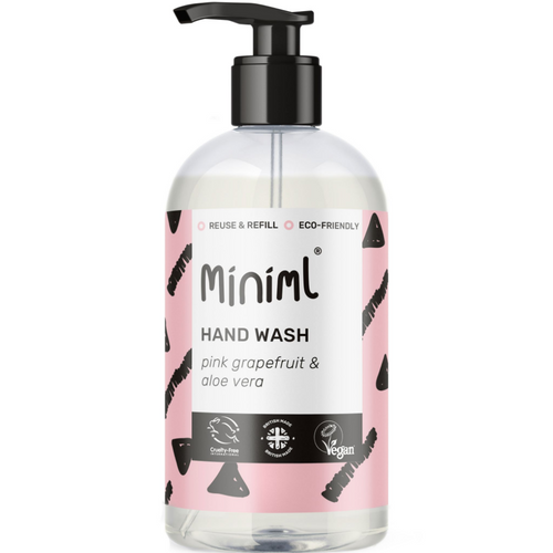 Miniml Eco-Friendly Hand Wash Pink Grapefruit & Aloe Vera 500ml Plastic Pump