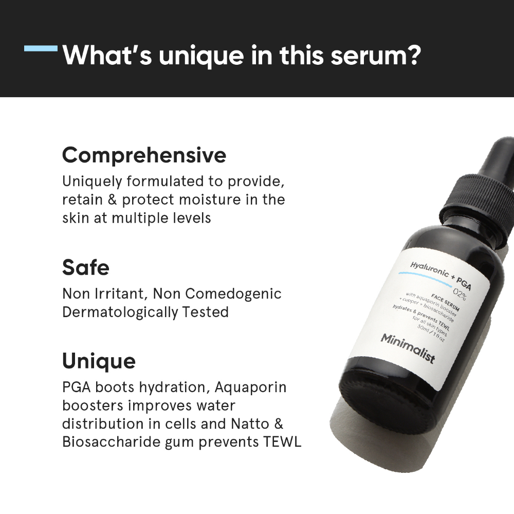 Minimalist Hyaluronic + PGA 02% Face Serum 30ml