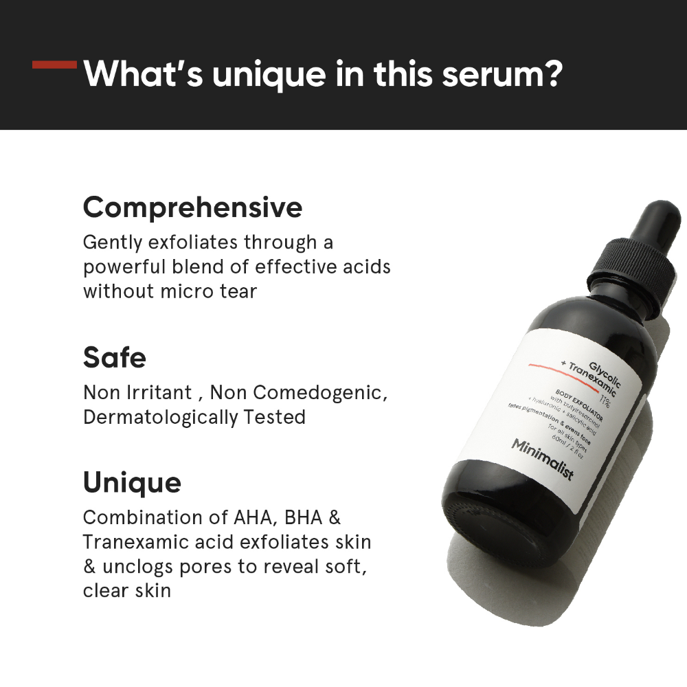 Minimalist Glycolic + Tranexamic 11% Body Exfoliator 60ml