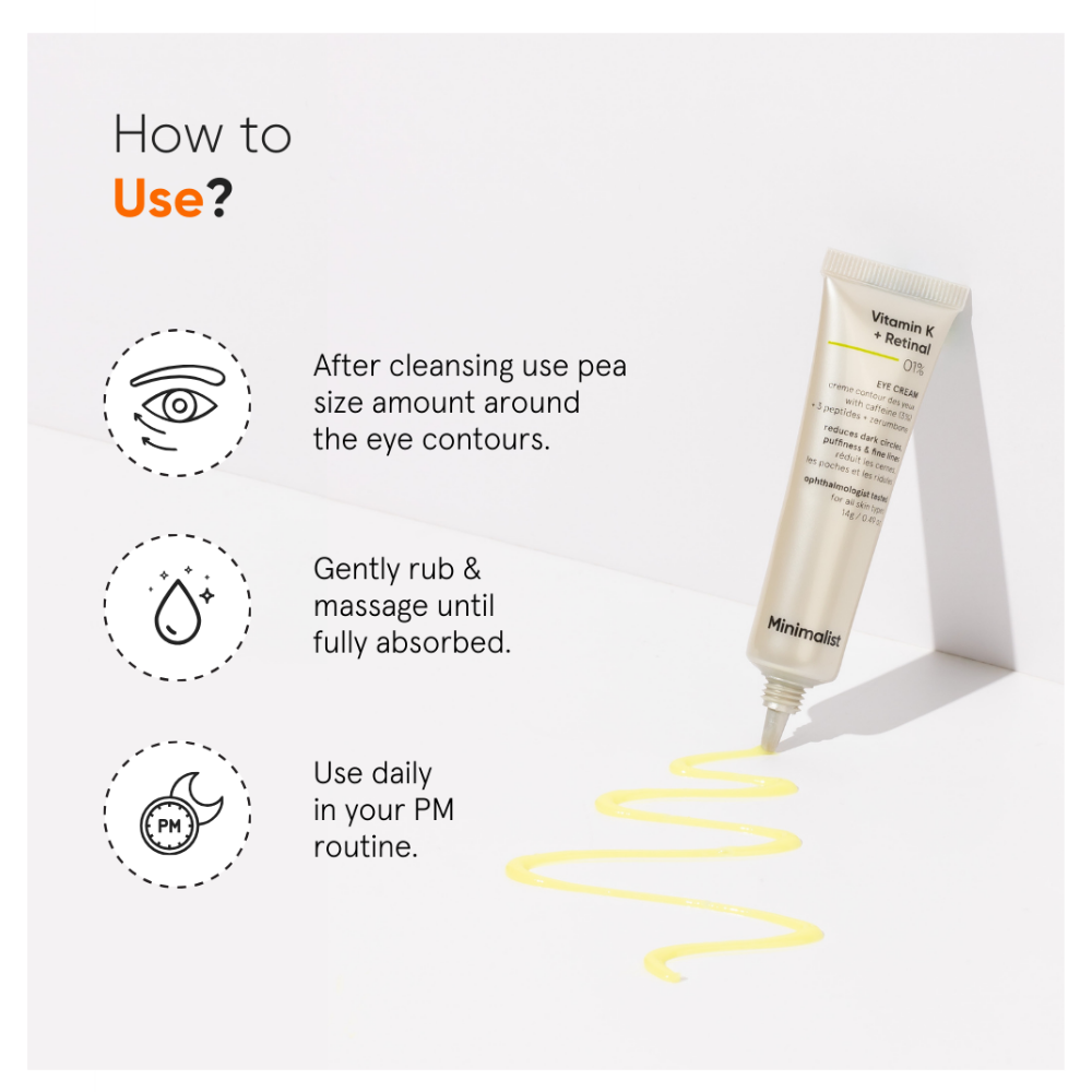 Minimalist Vitamin K + Retinal 01% Eye Cream 14g