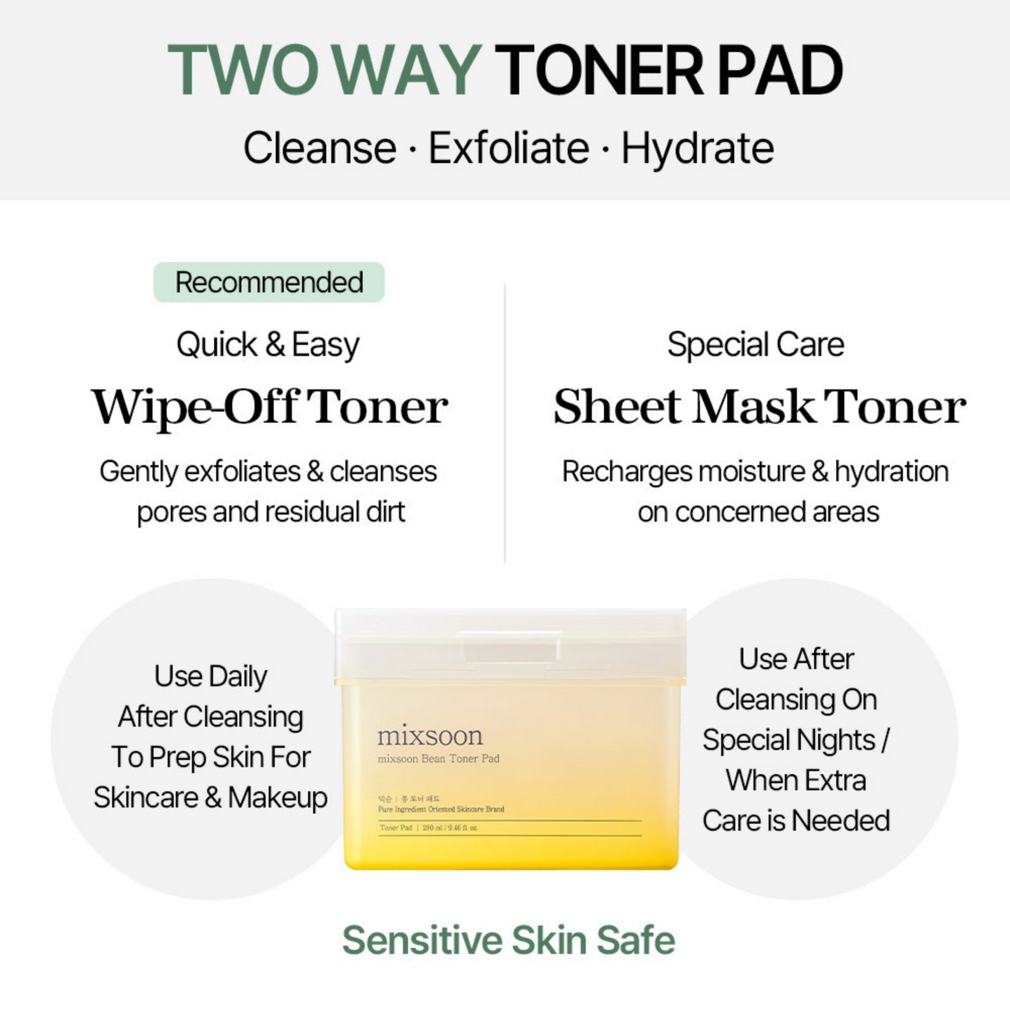 Mixsoon Bean Toner Pad 180ml