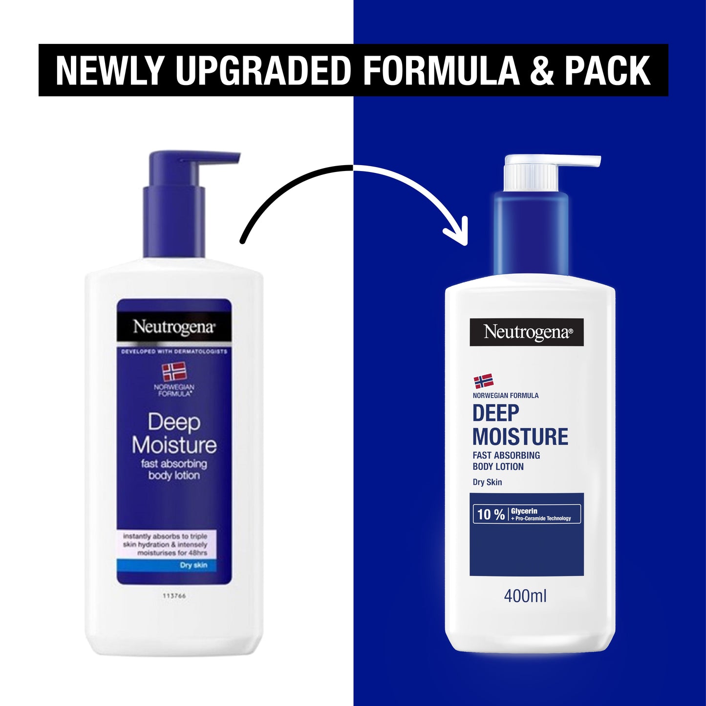 Neutrogena Norwegian Formula Deep Moisture Fast Absorbing Body Lotion 400ml