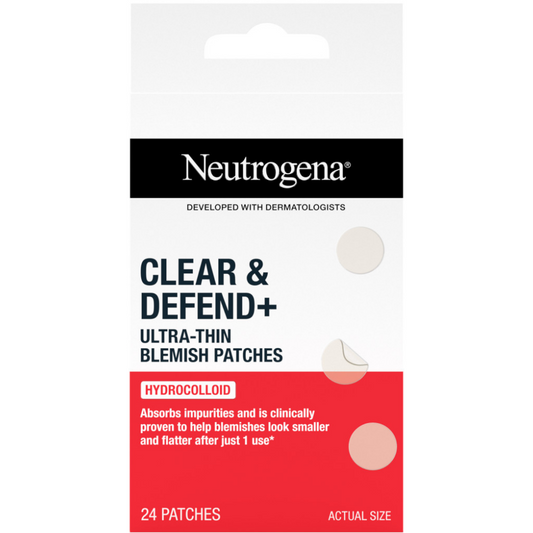 Neutrogena Clear & Defend+ Ultra-Thin Hydrocolloid Blemish Patches x24