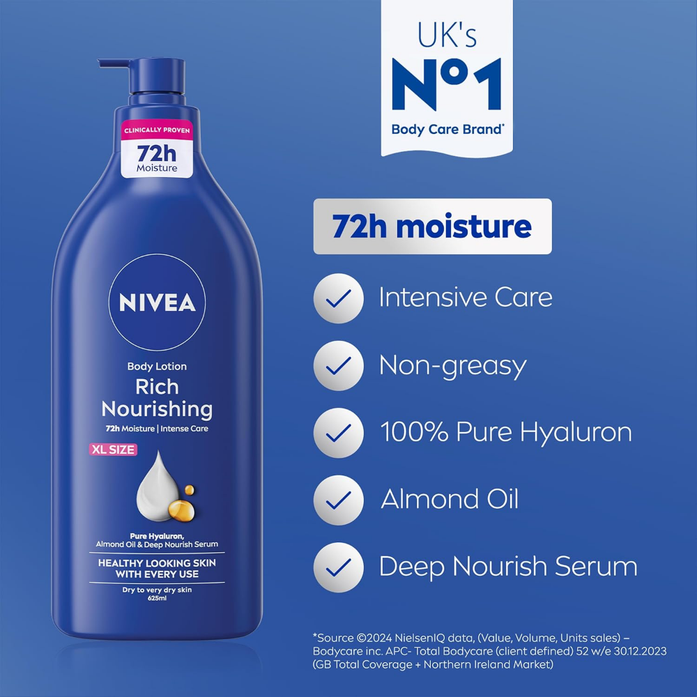 Nivea Rich Nourishing Body Lotion 625ml