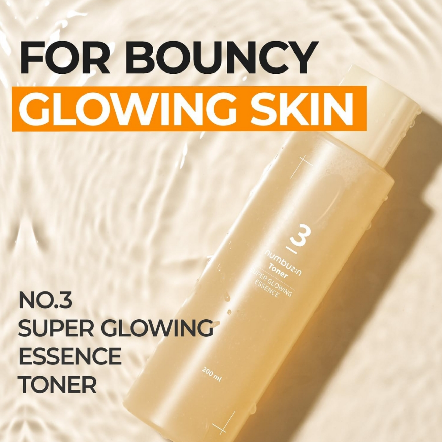 Numbuzin No. 3 Super Glowing Essence Toner 200ml