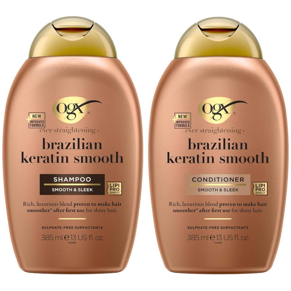 OGX Ever Straightening+ Brazilian Keratin Therapy Shampoo & Conditioner Twin 2 x 385ml