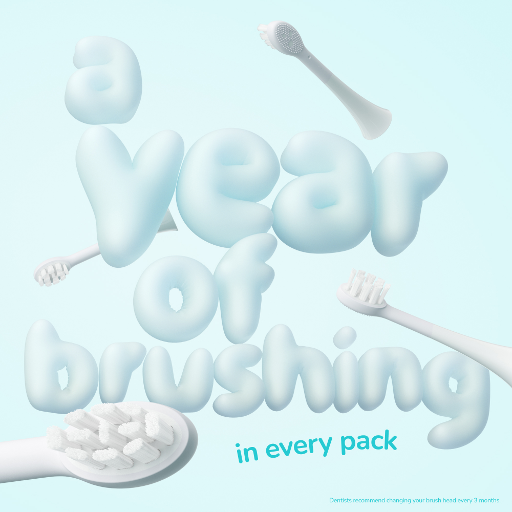 Ordo Sonic Kids Brush Heads White Pack of 4