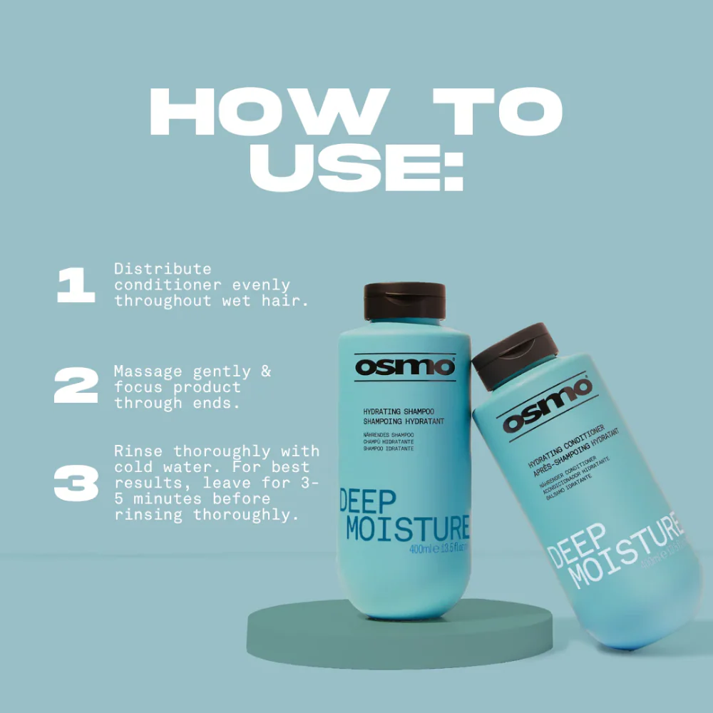 Osmo Deep Moisture Hydrating Shampoo & Conditioner Twin Pack (2 x 400ml)