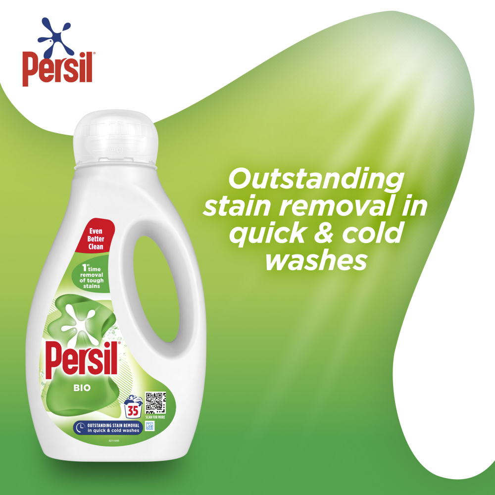 Persil Bio Liquid Laundry Washing Detergent 35 Washes 945ml