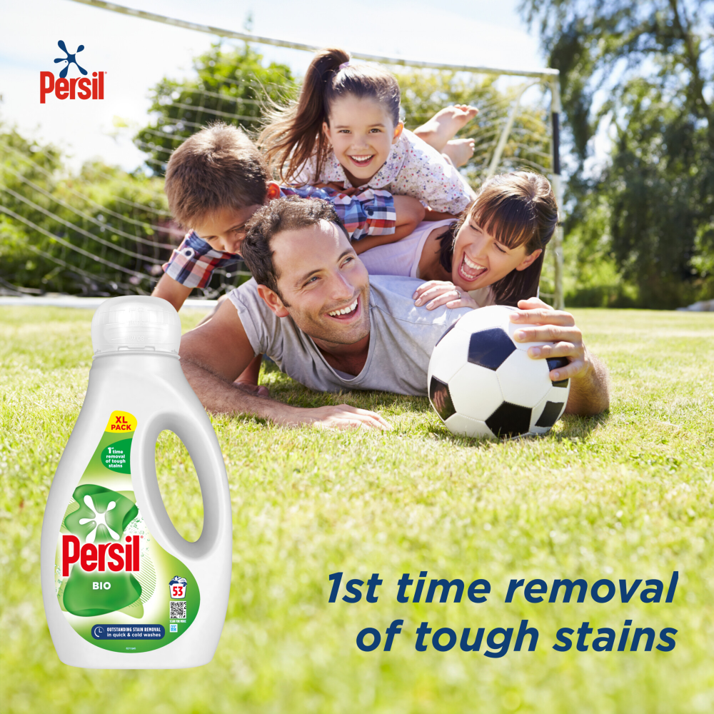 Persil Bio Liquid Laundry Washing Detergent 53 Washes 1431ml
