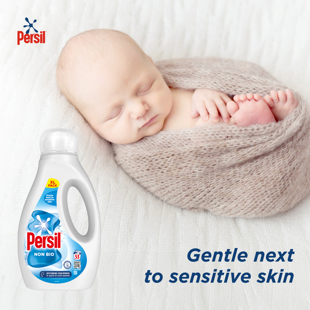 Persil Non-Bio Liquid Laundry Washing Detergent 53 Washes 1431ml