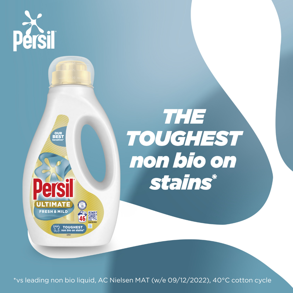 Persil Ultimate Fresh & Mild Non-Bio Liquid Laundry Washing Detergent 46 Washes 1242ml