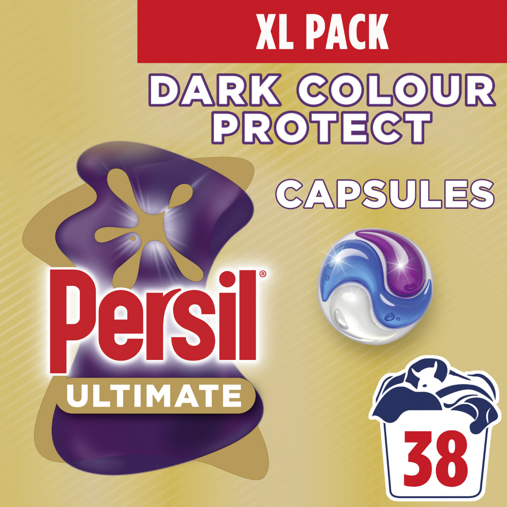 Persil Ultimate Dark Colour Protect Laundry Washing Detergent Capsules 38 Washes