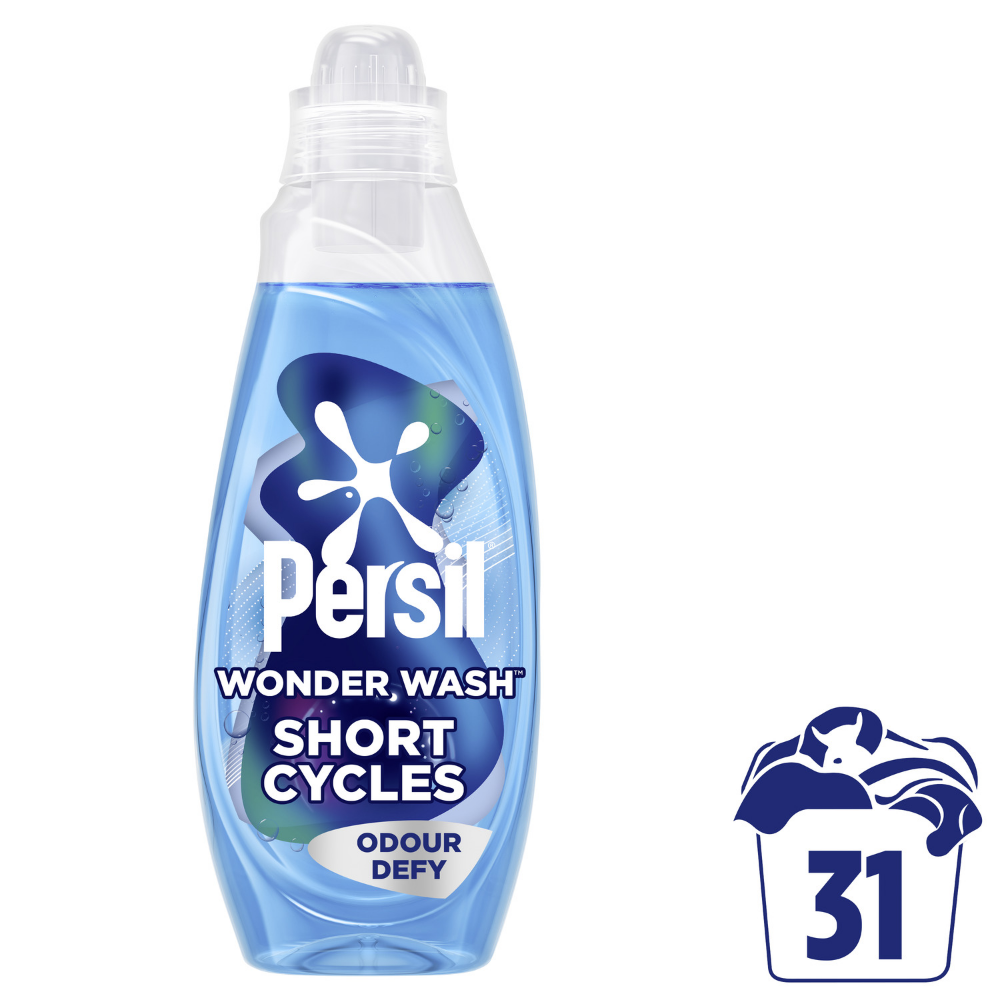 Persil Wonder Wash Odour Defy Bio Liquid Laundry Washing Detergent 31 Washes 837ml