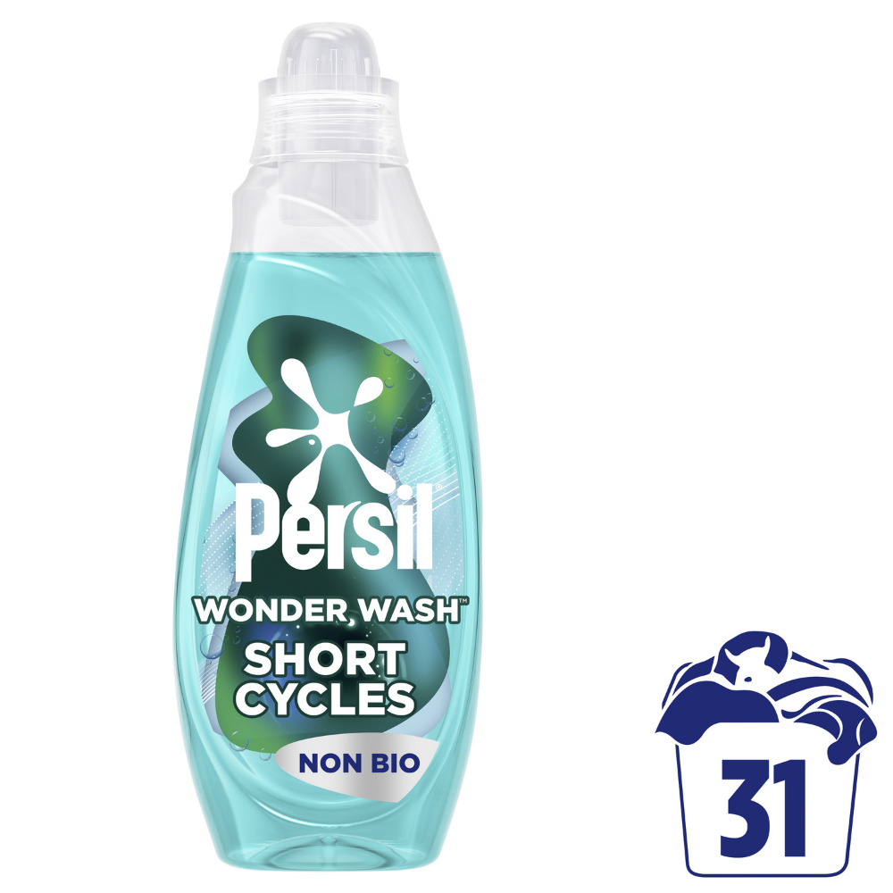 Persil Wonder Wash Speed Clean Non-Bio Liquid Laundry Detergent 31 Washes 837ml