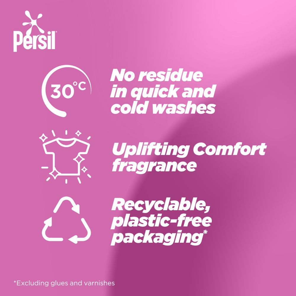 Persil Ultimate Touch Of Comfort Bio Laundry Washing Detergent Capsules 38 Washes
