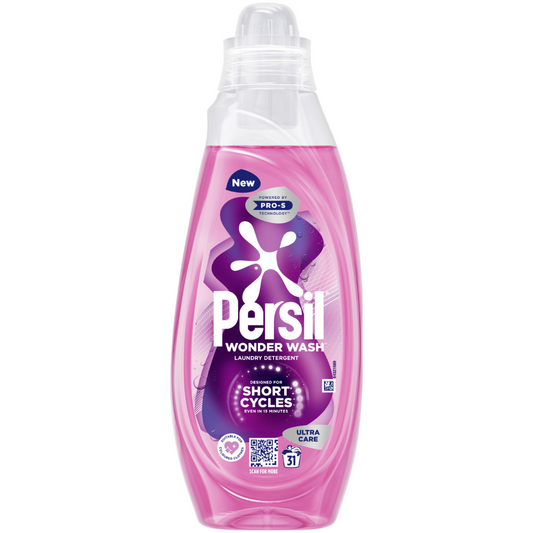 Persil Wonder Wash Ultra Care Bio Liquid Laundry Washing Detergent 31 Washes 837ml
