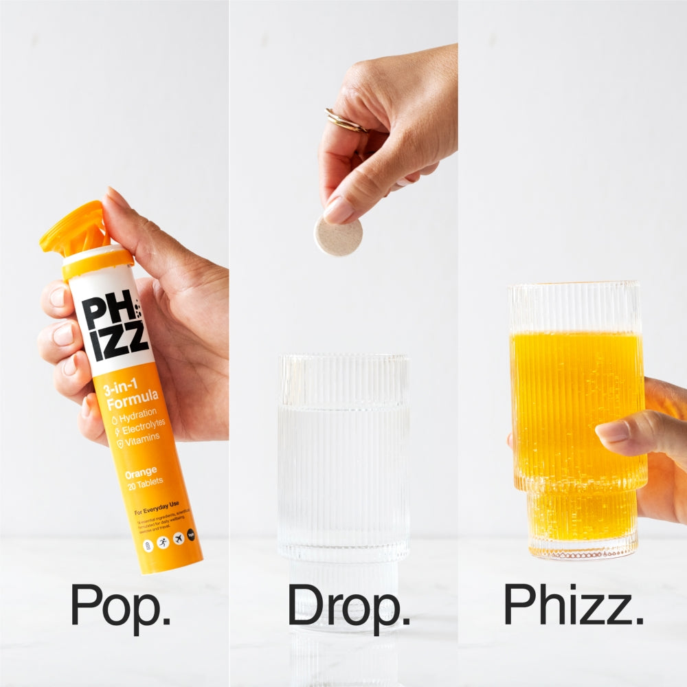 Phizz Orange 3-in-1 Multivitamin Hydration Tablets 60 Tablets