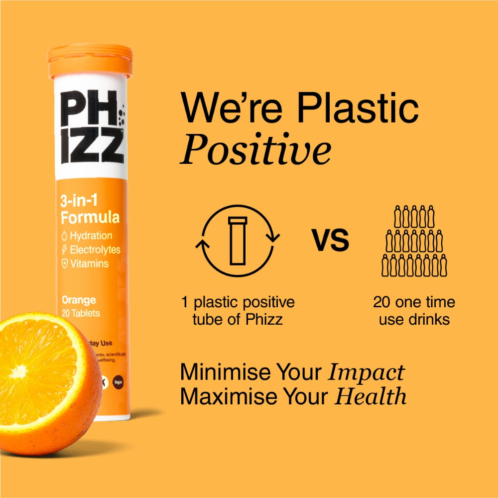 Phizz Orange 3-in-1 Multivitamin Hydration Tablets 60 Tablets