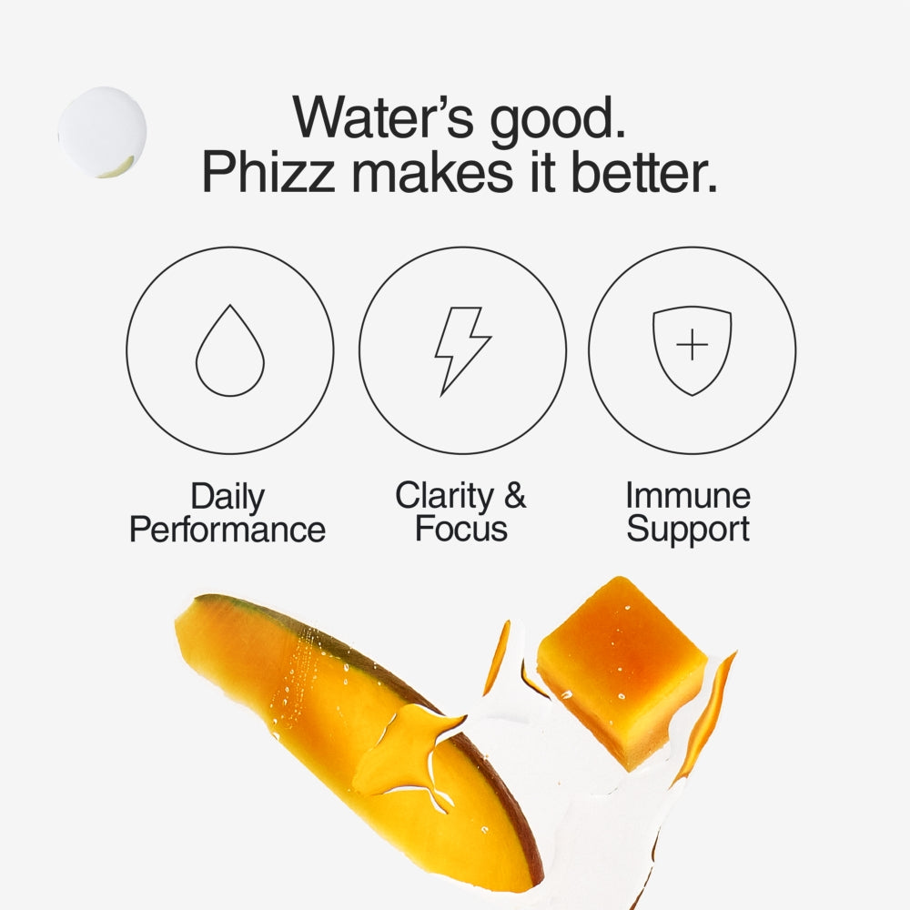 Phizz Mango 3-in-1 Multivitamin Hydration Tablets 20 Tablets
