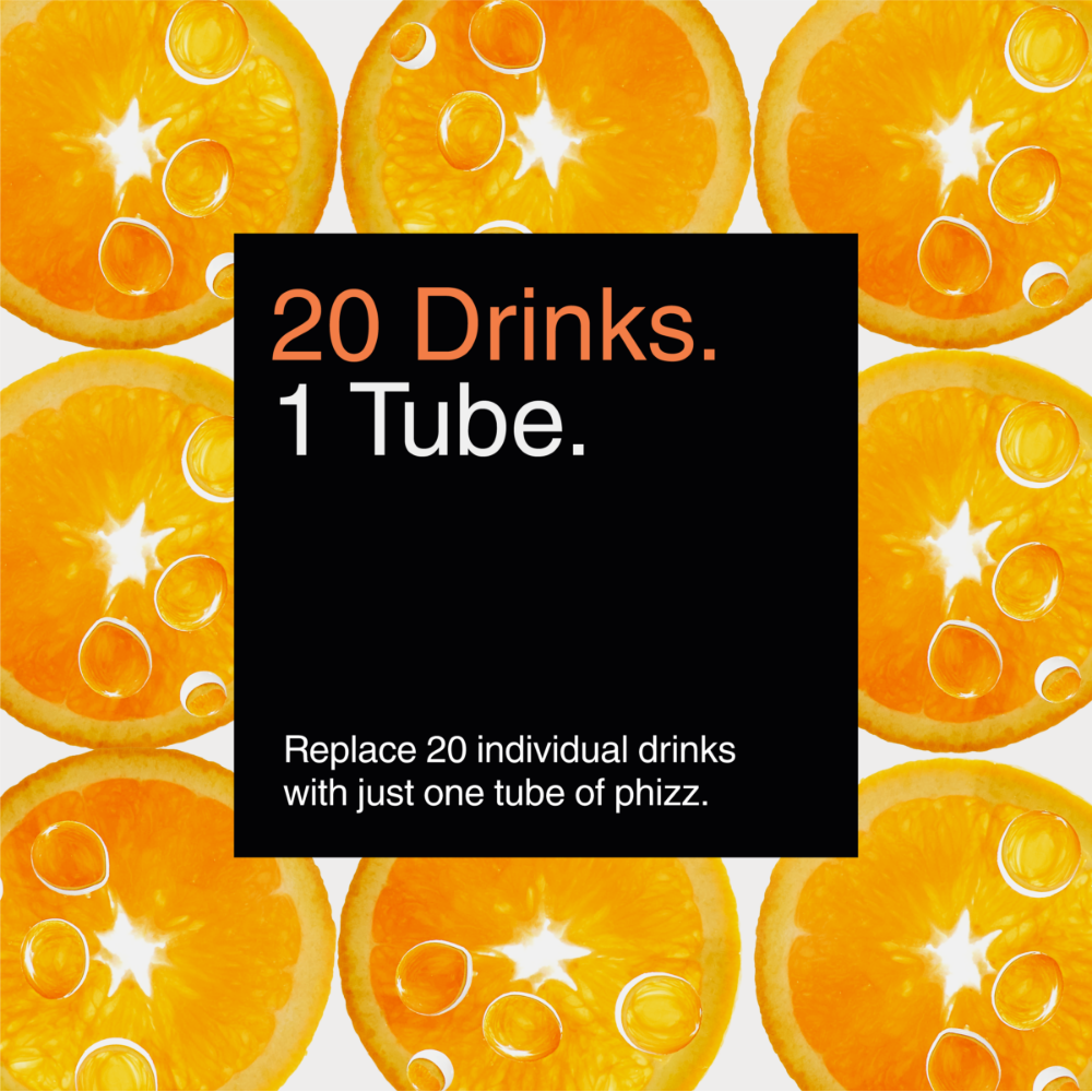 Phizz Daily Energy Orange Multivitamin Hydration Tablets 20 Tablets