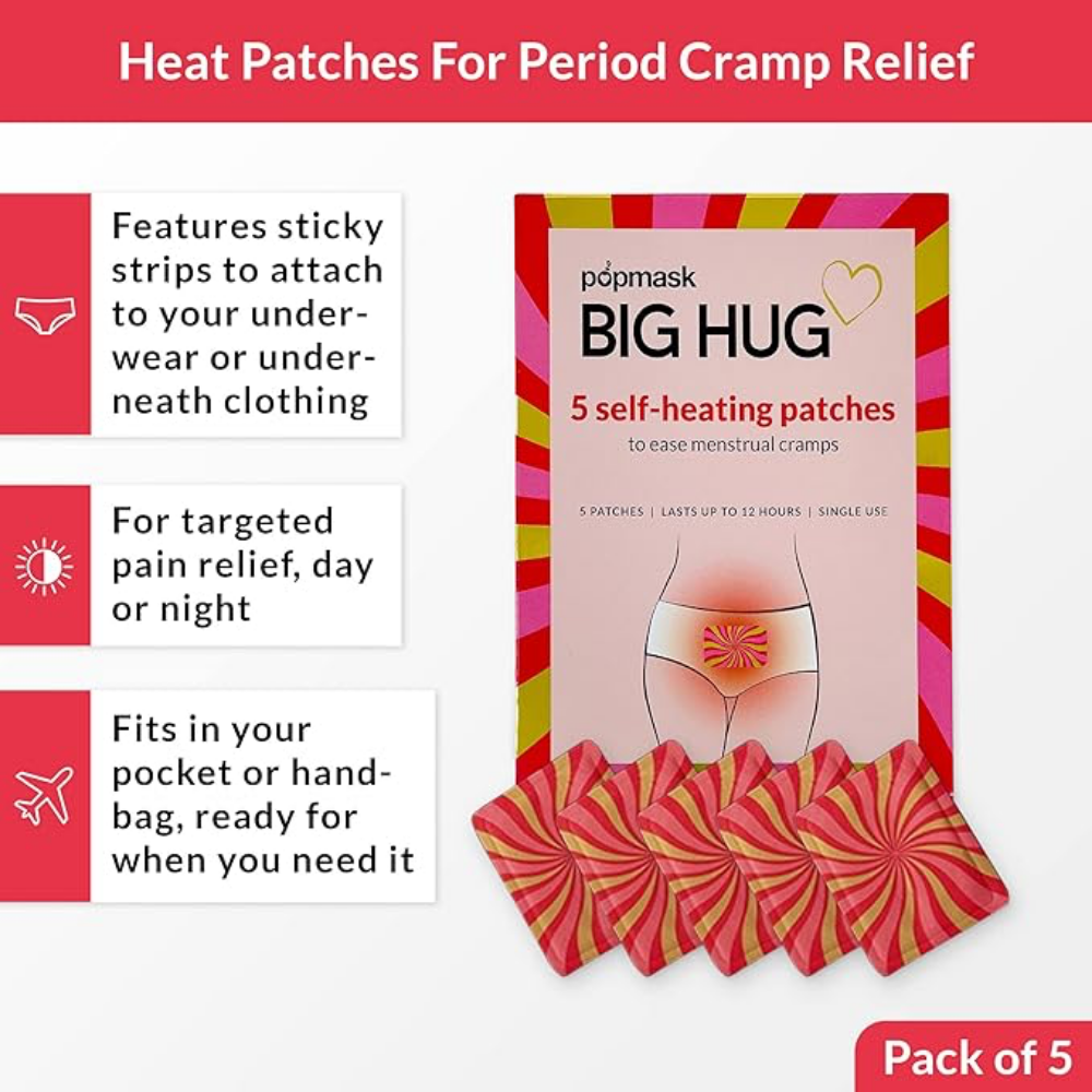 Popmask Big Hug Self-Heating Menstrual Pads Pack of 5