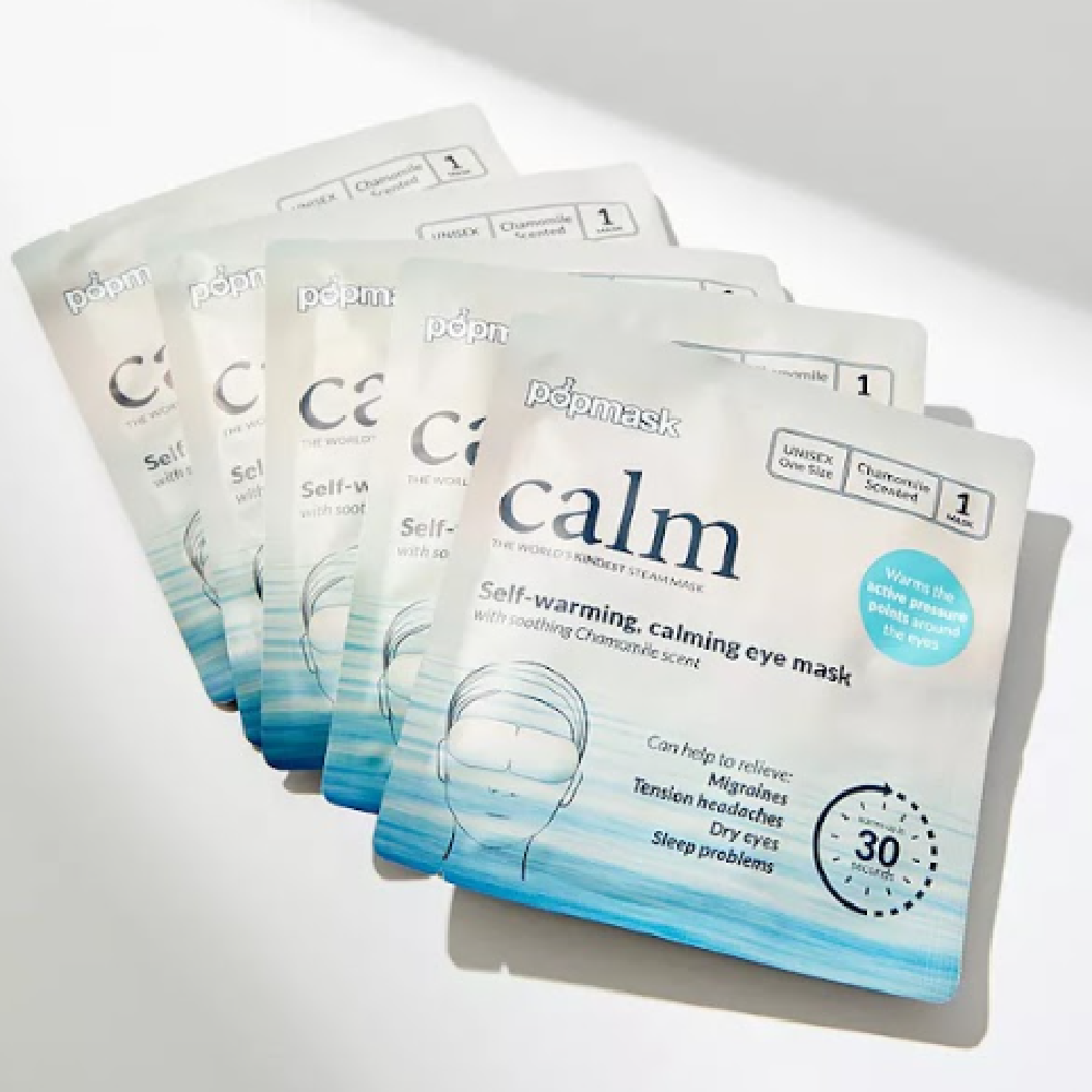 Popmask Calm Chamomile Self-Warming Calming Eye Masks Pack of 5