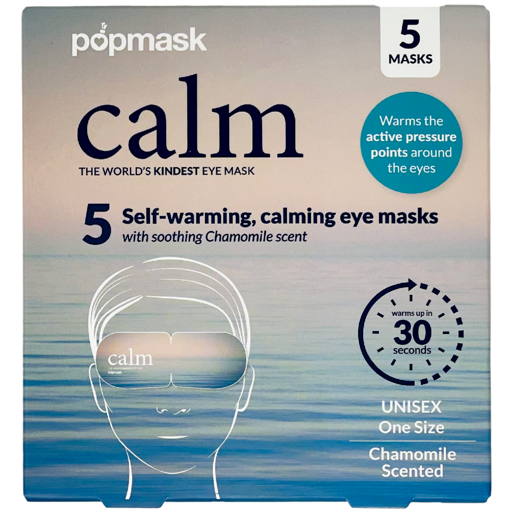 Popmask Calm Chamomile Self-Warming Calming Eye Masks Pack of 5