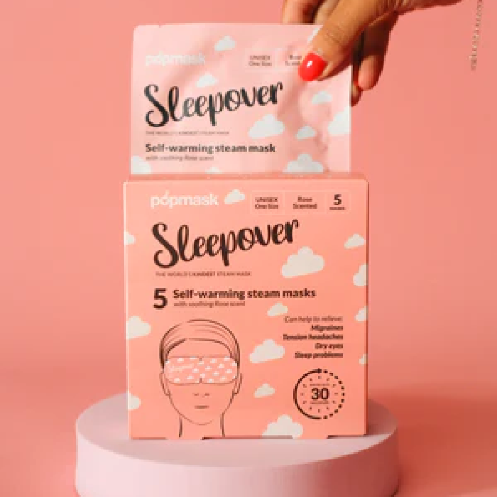 Popmask Sleepover Rose Self-Warming Steam Eye Masks Pack of 5