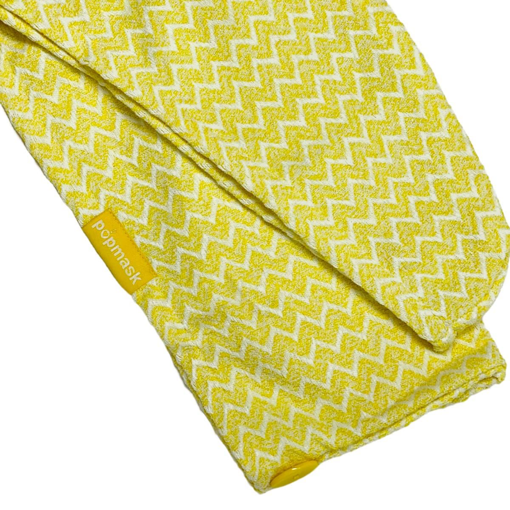 Popmask Ultra Absorbent Hair Turban Yellow